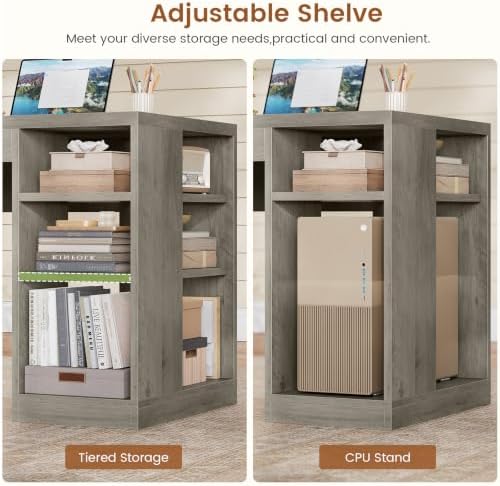 SEDETA 65"x59" L Shaped Desk with Lockable Drawers Storage for Home Office - Image 5