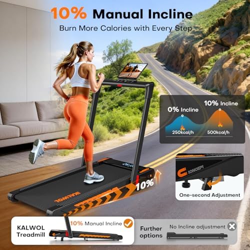Treadmill with Speaker, 6-in-1 7.5MPH Foldable Treadmill for Home with App Compatible, Walking Pad with 10% Incline, LED Display, 3.0HP Brushless Drive, 350 LB Weight Capacity, 12 HIIT Programs - Image 4