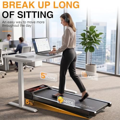 2.5HP Walking Mat with Incline pad,Under Desk Treadmill, Walking Running Pad with Remote,3 in 1 Low Noise Small Mini Portable Treadmill with Led Screen,Compact Treadmills for Home Office - Image 4