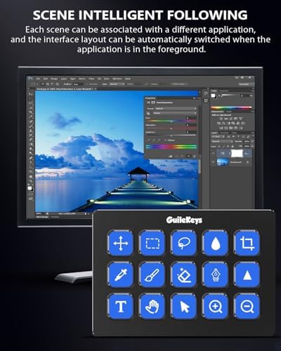 Stream Controller Deck with 15 Scissor Keys,Streamers Macro Keyboard - Image 7