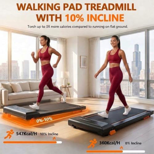 Walking Pad with Vibration Plate with 10% Incline，Under Desk Walking pad - Image 3