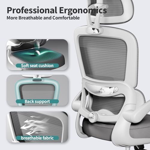 TRALT Office Chair Ergonomic Desk Chair - Gaming Chair with Lumbar Support - Image 4