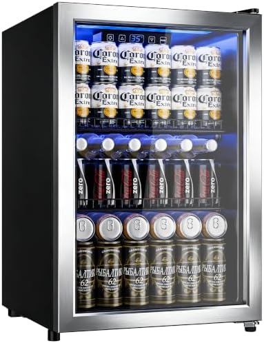 Manastin Beverage Refrigerator, 2.47 Cu.Ft Mini Fridge Beverage Cooler by Manastin