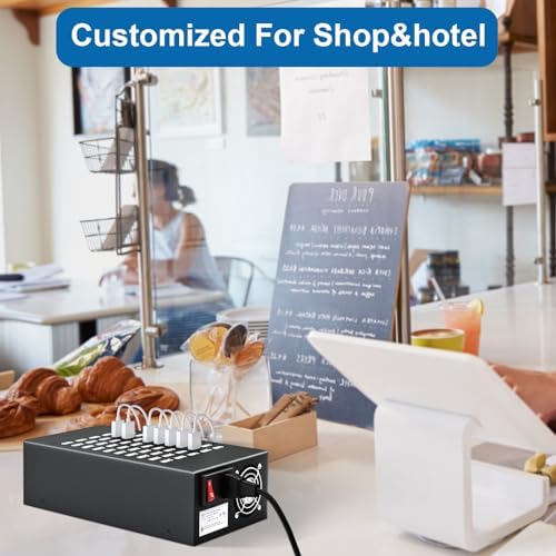 50 Port 200 Watt (40A) USB Charging Station, USB Fast Charger with Intelligent Protection, Multiple USΒ Desktop Chargers, Suitable for Hotels, Shops, Schools, Shopping Malls - Image 6