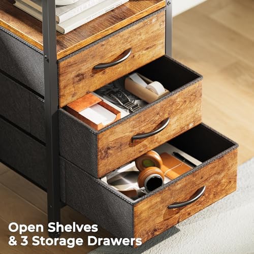 Huuger L Shaped Office Desk with Power Outlets & 3 Drawers - Image 6