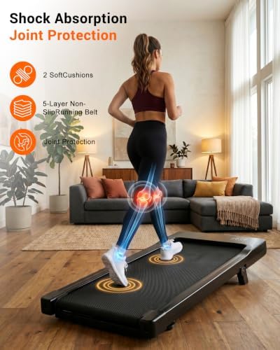 Superun Walking Pad with 6% Incline, 2.5HP Under Desk Treadmill, 300lbs - Image 6