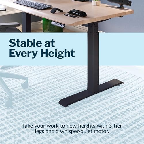 Vari ComfortEdge Electric Standing Desk – 48x30 – Light Wood/Black - Image 6