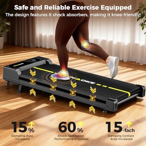 Walking Pad Treadmill for Home, Built-in Speaker, 6.2MPH Under Desk Walking Pad with 10% Incline, 2.75HP Portable Walking Pad with APP, 330LBS Capacity, Remote Control, 12 HIIT Programs - Image 4