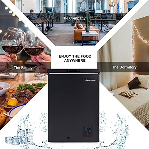Kalamera. 3.5 Cu.ft Chest Freezer-Freestanding For Home/Apart With Lowest -4℉ Black, KCF-100-SS - Image 5