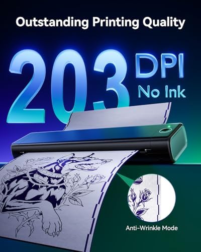 Phomemo M08F Tattoo Stencil Printer, Bluetooth, with 100Pcs Transfer Paper - Image 4