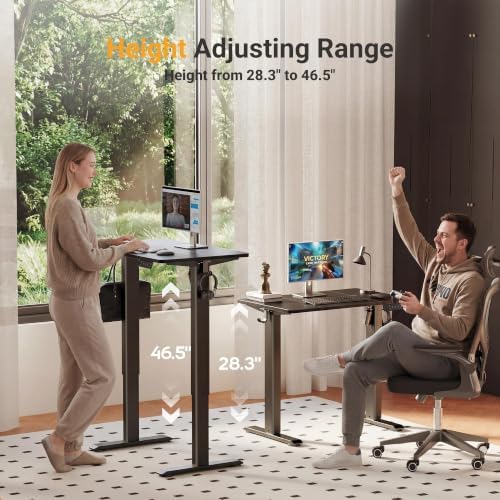 YDN Electric Standing Desk Adjustable Height, 63 x 24 Inches Sit Stand up Desk with Memory Presets & Cable Management, Home Office Desk for Office & Computer Workstation, Black Frame/Black Top - Image 4