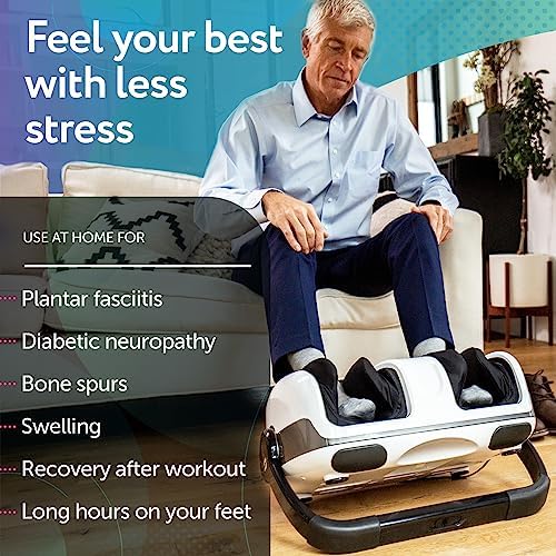 Cloud Massage Shiatsu Foot Massager with Heat, Creamy White - Image 4