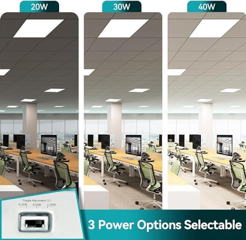 2 Pack 2x2 LED Flat Panel Light with Emergency Battery Backup - Image 6