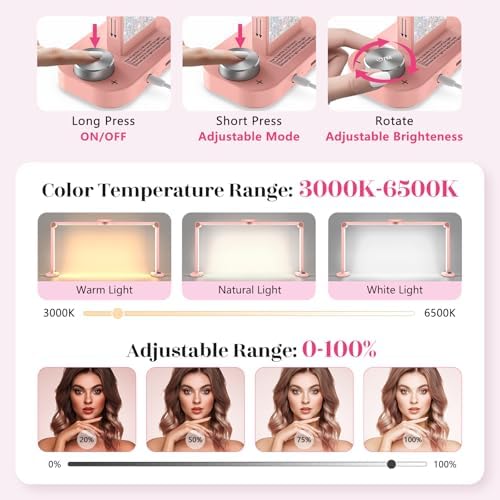 Yokilly Large Half Moon Light: 34" Shadow-Free Nail Light for Manicurist - Image 3