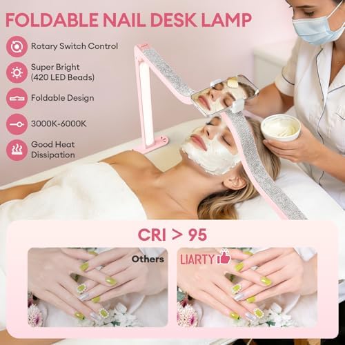 Arch Half Moon Light - Nail Lamp for Desk Foldable Nail Tech Light - Image 2