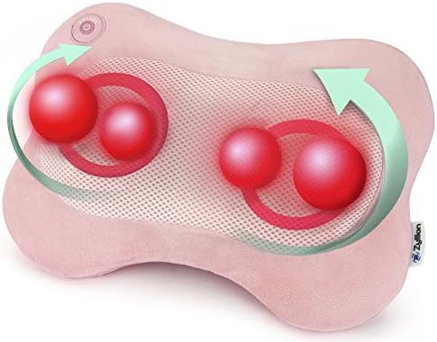 Zyllion ZMA-13 Back and Neck Massager with Heat for Pain Relief, Pink - Image 2