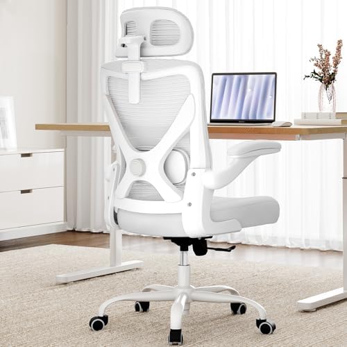 Ergonomic Office Chair: Mesh Desk Chair Comfy with Headrest& Lumbar Support by Ergalithic