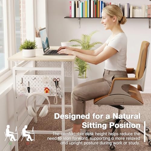 Hadulcet Folding Desk 40" Foldable Desk with Removable Pegboards - Image 6