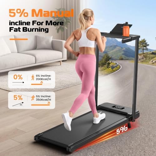 ANCHEER Incline Walking Pad with Handle Bar, Foldable Treadmill-Home/Office - Image 2