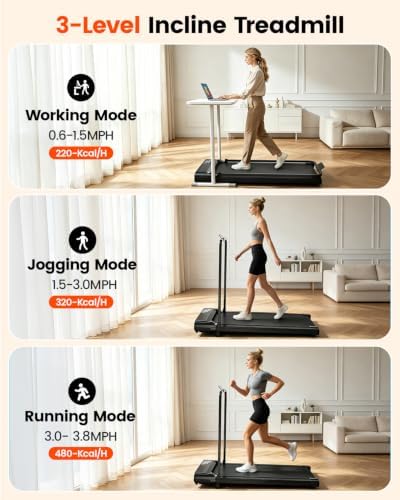 Walking Pad Treadmill with Incline and Handle Bar for Home Office - Image 3