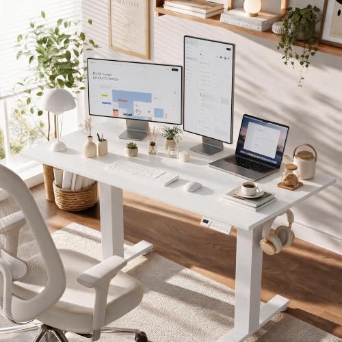 Claiks 48 x 24 Inch White Electric Standing Desk - Image 2