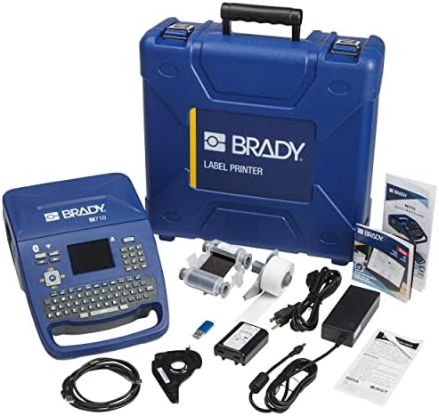 Brady M710 Portable Label Printer with Hard Case (M710-KIT). Fastest, Most Advanced Portable Printer that Prints on The Toughest Labels., Large, Blue by BradyCorp
