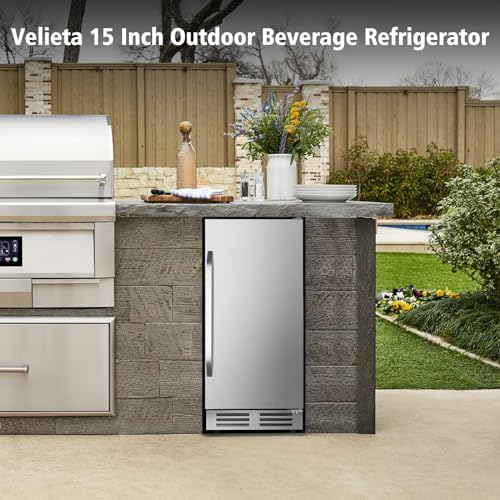 15 Inch Outdoor Beverage Refrigerator Cooler,Stainless Steel - Image 2