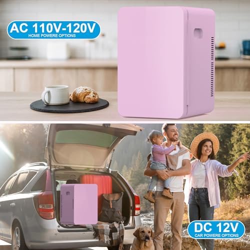 advwin 22L Mini Fridge for Bedroom, 30 Cans Portable Cooler & Warmer Compact Refrigerators with AC/DC Power for Skin Care, Beverage, Cosmetics, Food, Drinks, Office Desk Dorm Room - Image 4