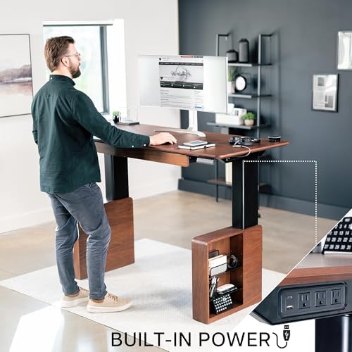 VIVO Walnut 71 x 30 in Executive Standing Desk, DESK-EX7230D - Image 4