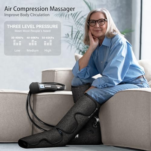 UMARMUNG Christmas Air Compression Leg Massager with Heat Gifts for Women, Men, Mom, Dad, Wife, Husband, Her, Him, Calf Foot Massage boots Gifts for Birthday, Mothers Day, Fathers Day, Valentine's Day - Image 5