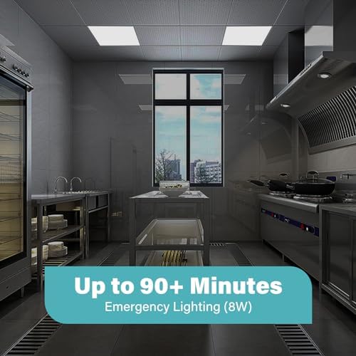 2 Pack 2x2 LED Flat Panel Light with Emergency Battery Backup - Image 3