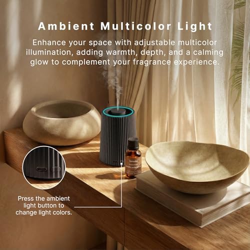 Homedics Waterless Essential Oil Diffuser with 15ml Vanilla Cedarwood Oil - Image 4