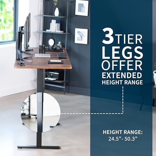 VIVO Rustic Vintage Brown 83 x 30 in Standing Desk, DESK-KIT-2B8N - Image 5