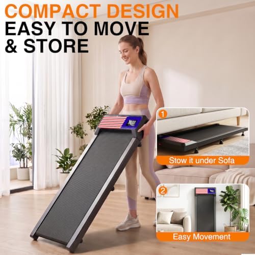 Walking with Incline Pad and Handle Bar, 2.5HP Low Noise Treadmill, 270lbs - Image 4