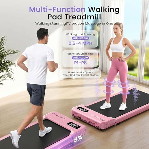 ANCHEER Walking Pad with Vibration Plate: Under Desk Treadmill with Incline - Image 2