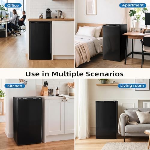 Antarctic Star 3.2 Cu.Ft. Compact Refrigerator,Single Door Mini Fridge with Adjustable Thermostat,Low noise for Apartment,Dorm,Office,BLACK - Image 7
