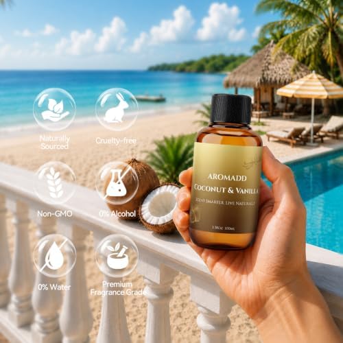 AROMADD Coconut Vanilla Diffuser Oil Inspired by Luxury Hotel Scent, 100 mL - Image 5