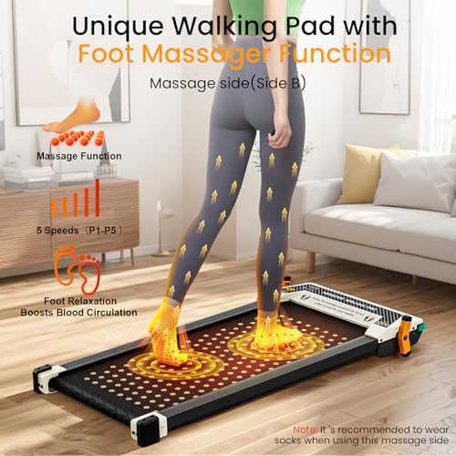 Walking Pad, Dual-Sided Foot Massage Under Desk Treadmill for Home, 330Lbs - Image 3