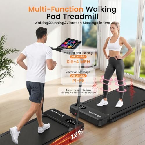 ANCHEER Walking Pad with Incline - Under Desk Treadmill with Handle Bar - Image 2