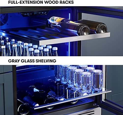 Zephyr Presrv 24 Inch Wine Fridge and Beverage Refrigerator Under Counter - Image 5