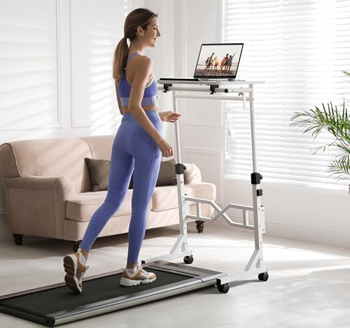 Oransail Small Standing Desk with Wheels, 29.5-45.3 Inch Adjustable Height - Image 2