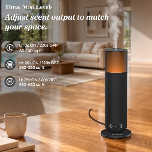 URPOWER Waterless Essential Oil Diffuser 120ml for Home, Hotel & Office - Image 3