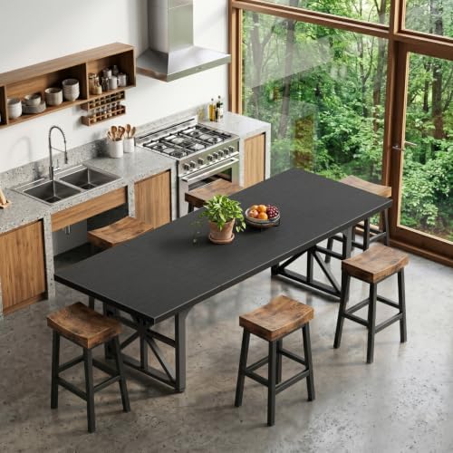 Lufeiya 71" Executive Desk, Large Computer Table for Home Office, Black - Image 5