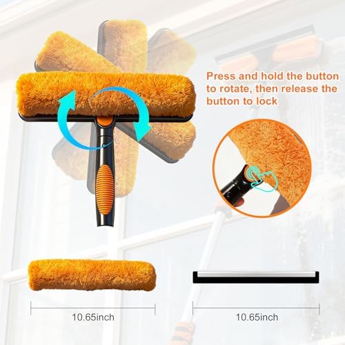 22FT Reach Duster Kit, Dual Lock for Ceiling Fan & Window Cleaning - Image 3