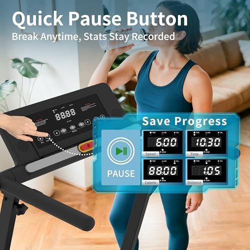 Foldable 4 in 1 Treadmill Walking Pad with Incline Remote Control Compact 3.0HP Under Desk Treadmill for Home Office Fitness 300 lbs Capacity with Handle Bar - Image 5