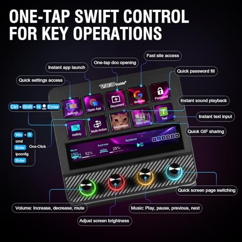VSD N4 Pro Stream Controller Streaming Deck, Audio and Studio Controller - Image 2