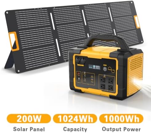1000W Portable Power Station 1024Wh LiFePO4 for Outdoor & Home - Image 3