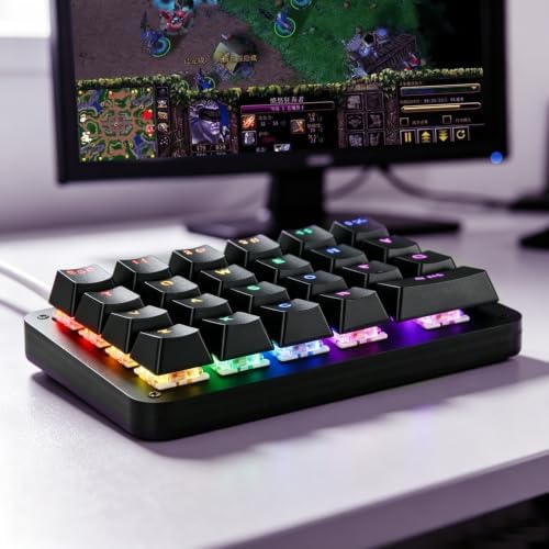 Koolertron 23-Key One-Handed Macro Mechanical Keyboard,RGB LED Backlit - Image 2