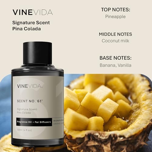 VINEVIDA [4 Fl Oz] Pina Colada Oil for Cold Air Diffusers, Essential Oils for Diffuser Oil Refill & Air Freshener Room Spray - Image 2