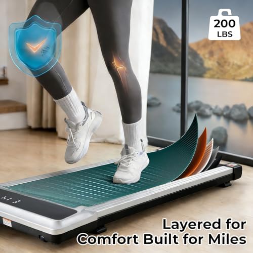 Walking Pad Treadmill for Home, Lightweight Walk Machine with Remote Control and LED Display, Portable Treadmill Under Desk for Walking, Jogging, Running - Image 5
